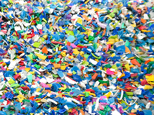 雜色塑料碎片